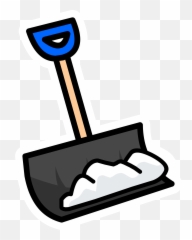 Blue Snow Shovel Clipart - Art png