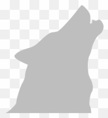 Dog Howling - White Wolf Silhouette Transparent PNG