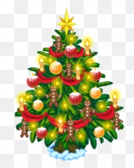 Download Christmas Tree Clipart Wreath - Day png