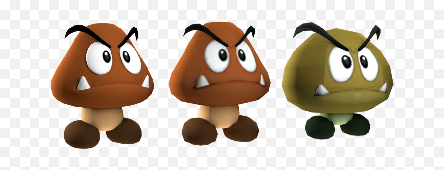 Wii - Super Mario Galaxy Goombas The Models Resource There Different Types Of Goomba Png,Goomba Png