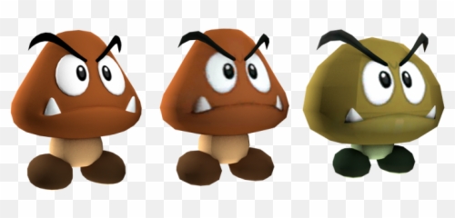 Wii - Super Mario Galaxy Goombas The Models Resource There Different Types Of Goomba Png,Goomba Png