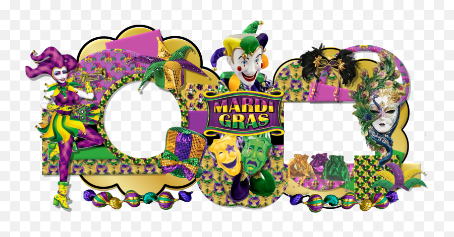 Download Mardi Gras Beads Border Png - Cartoon Mardi Gras,Mardi Gras Beads Png