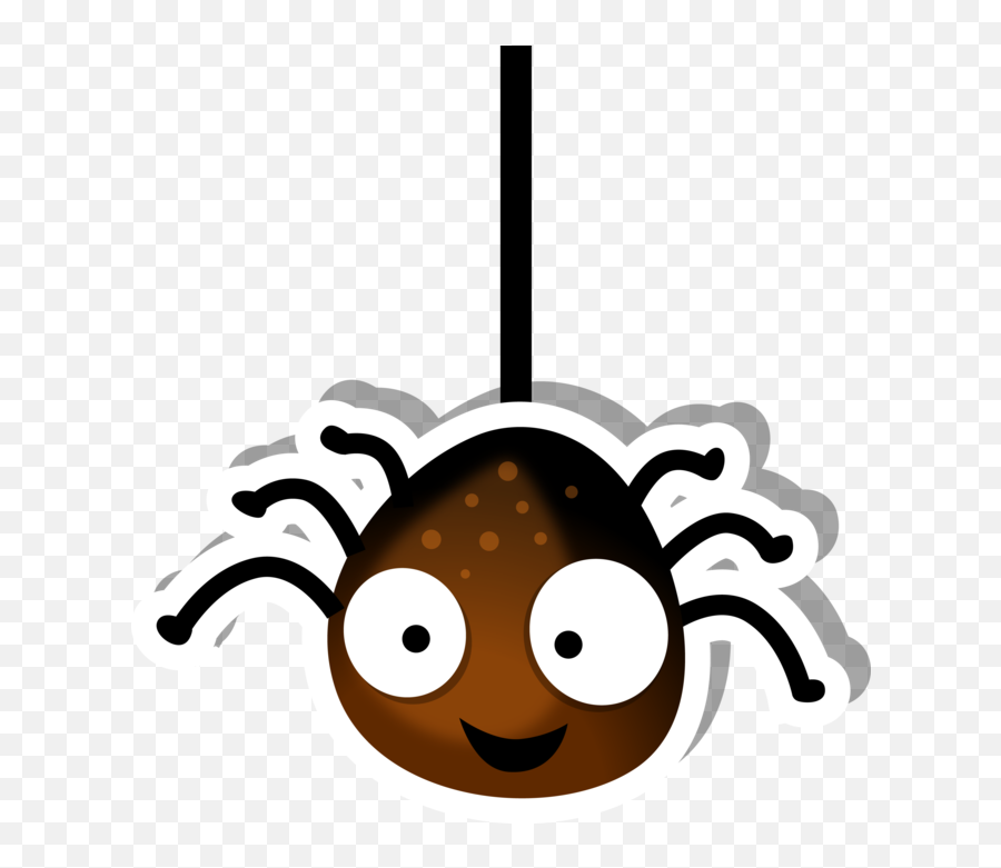 Download Hd Cute Spider Hanging Sticker - Portable Network Graphics Png,Cute Spider Png