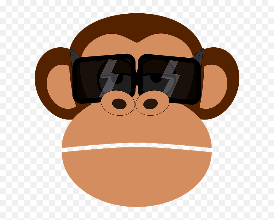 Monkey Face In Glasses Clipart - Clipart Three Wise Monkeys Png,Glasses Clipart Transparent