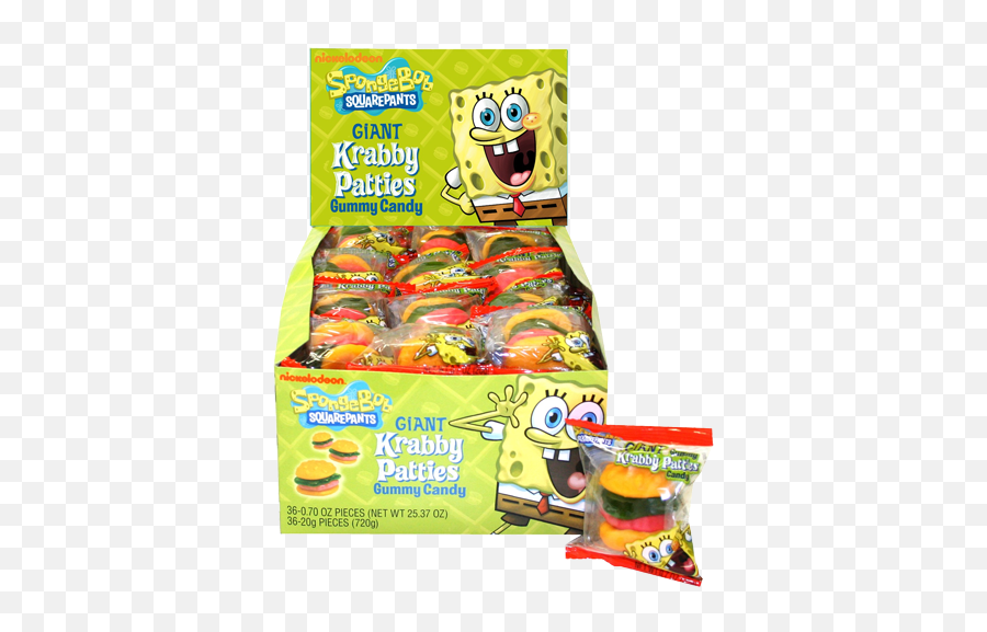 Spongebob Squarepants Giant Krabby Patties Gummy Candy - Spongebob Krabby Patty Candy Png,Krabby Patty Png