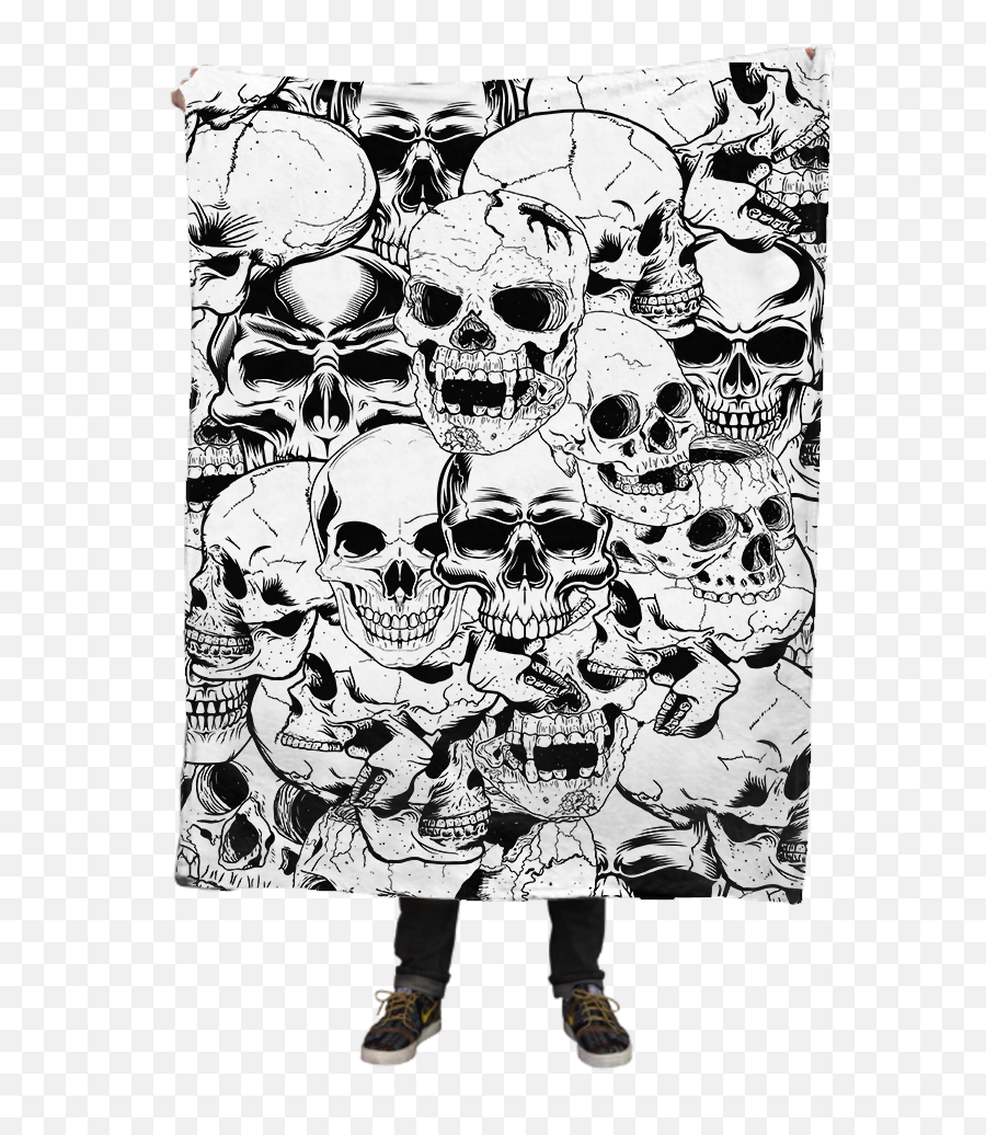 Pile Of Skulls Fleece Blanket - Illustration Png,Pile Of Skulls Png