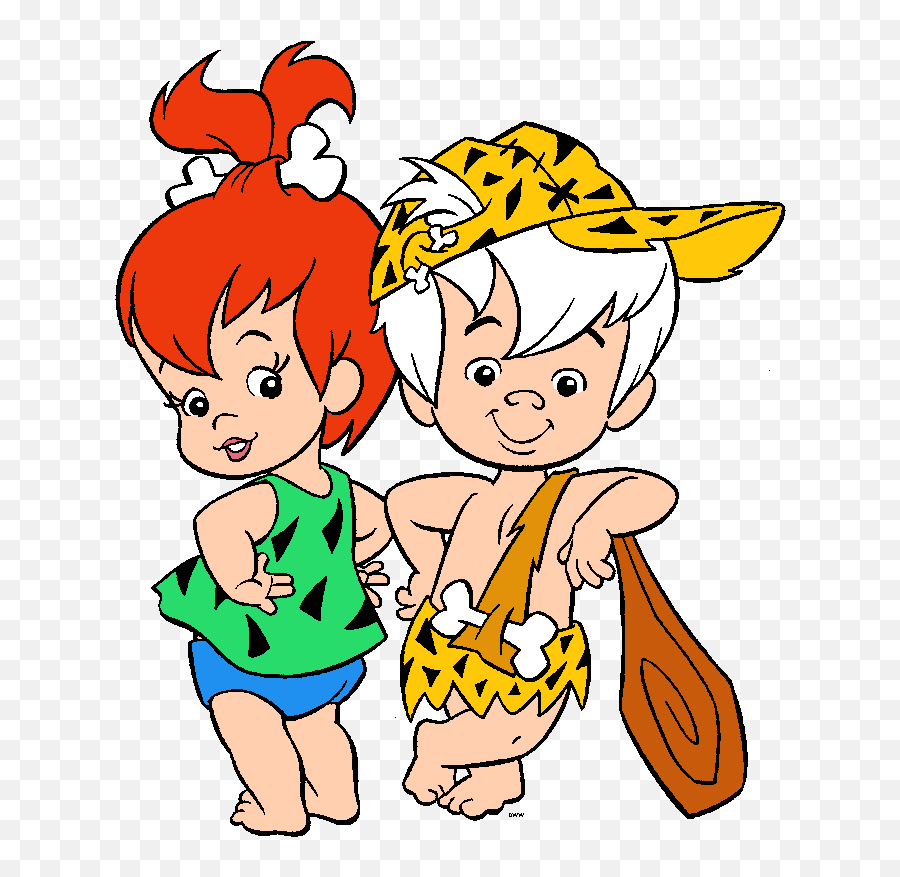 Flintstones Cartoon Characters Clip Art - Pebbles And Bam Bam Costumes Png,Pebbles Png