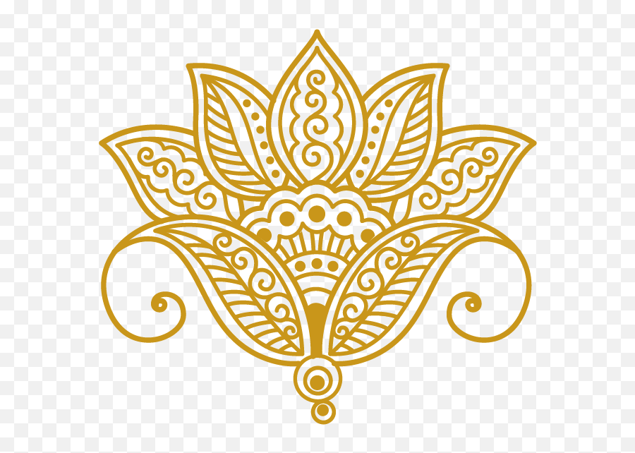 Lotus Clipart Henna - Indian Food Png,Henna Png