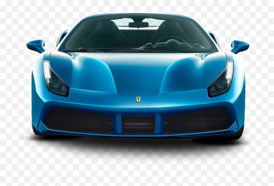 Blue Ferrari 488 Spider Car Front Png - Ferrari Car In Blue,Car Front Png