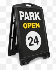 Park Open 24 Portable A - Frame Sidewalk Sign SKU KROLL1079 Geng png
