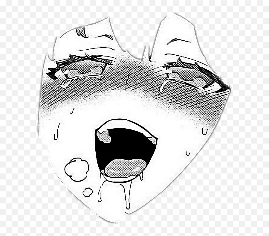 Library Of Ahegao Graphic Black And - Ahegao Png,Ahegao Face Transparent