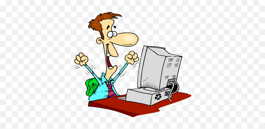 Aufgabenstellung Clipart - Cartoon Person On Computer Computer Scientist Clip Art Png,Cartoon Person Png