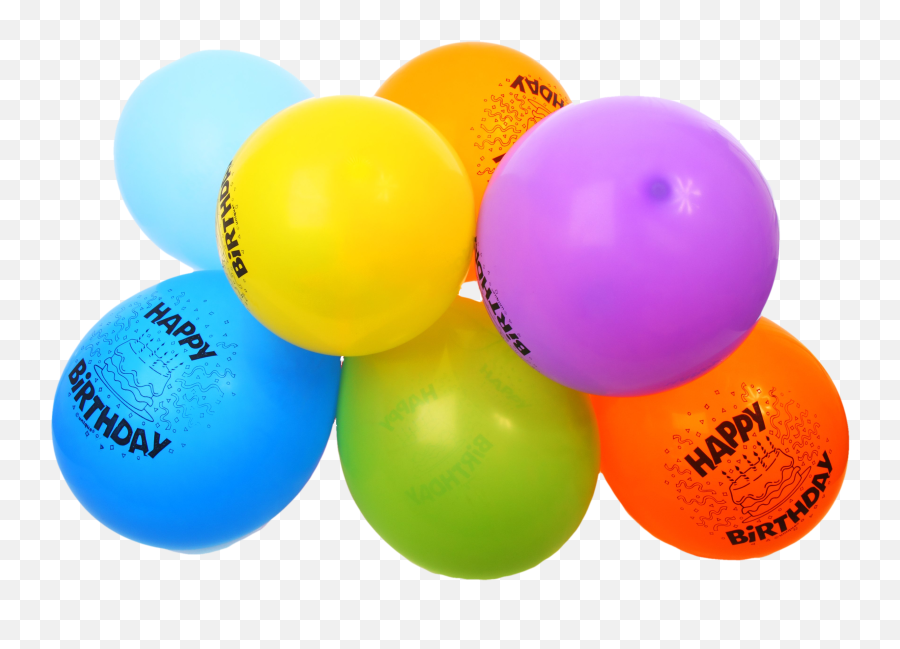 Colorful Happy Birthday Balloons Png Image - Transparent Birthday Item Png,Birthday Balloons Png