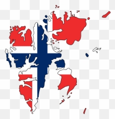 Svalbard Flag Map U2022 Mapsofnet - png