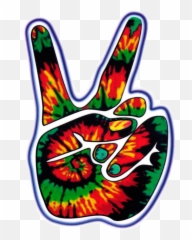 Tie Dye Peace Hand - Sign Transparent Trippy png