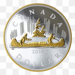 Download Pure Silver One Kilogram Coin - Canadian 1 Dollar Voyageur png