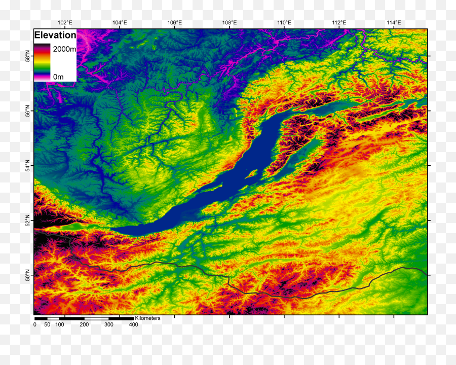 Dem Baikal Lake - Nz Fault Line Map Png,Lake Png