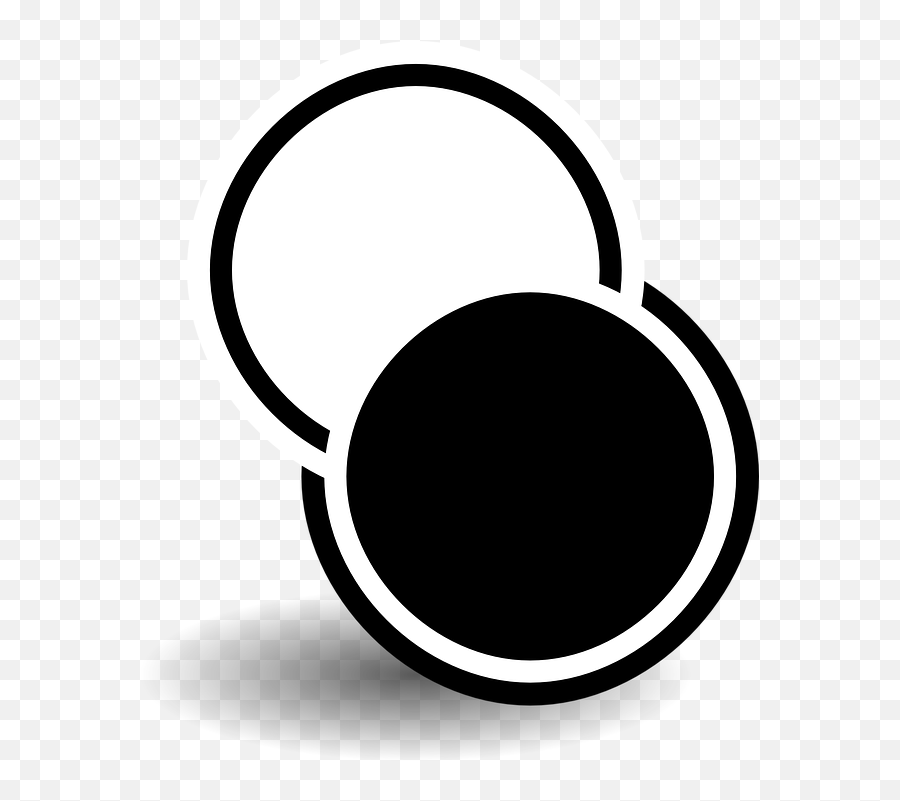 Black White Round - Free Vector Graphic On Pixabay Circulo De Color Blanco Y Negro Png,Circles Png