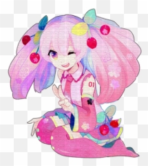 Sakura Miku Anime Pink Hatsune Girl Vocaloid - png