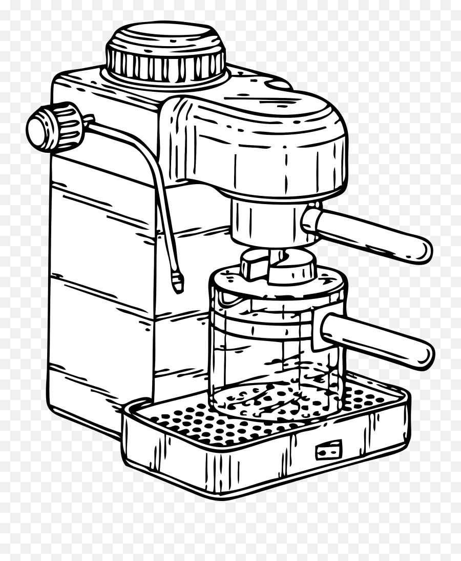 Line Artsmall Appliancemachine Png Clipart - Royalty Free Coffee Machine Line Art,Machine Png