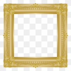 Free Picture Frame Graphics For Craft U0026 Design - Printable Gold Square png