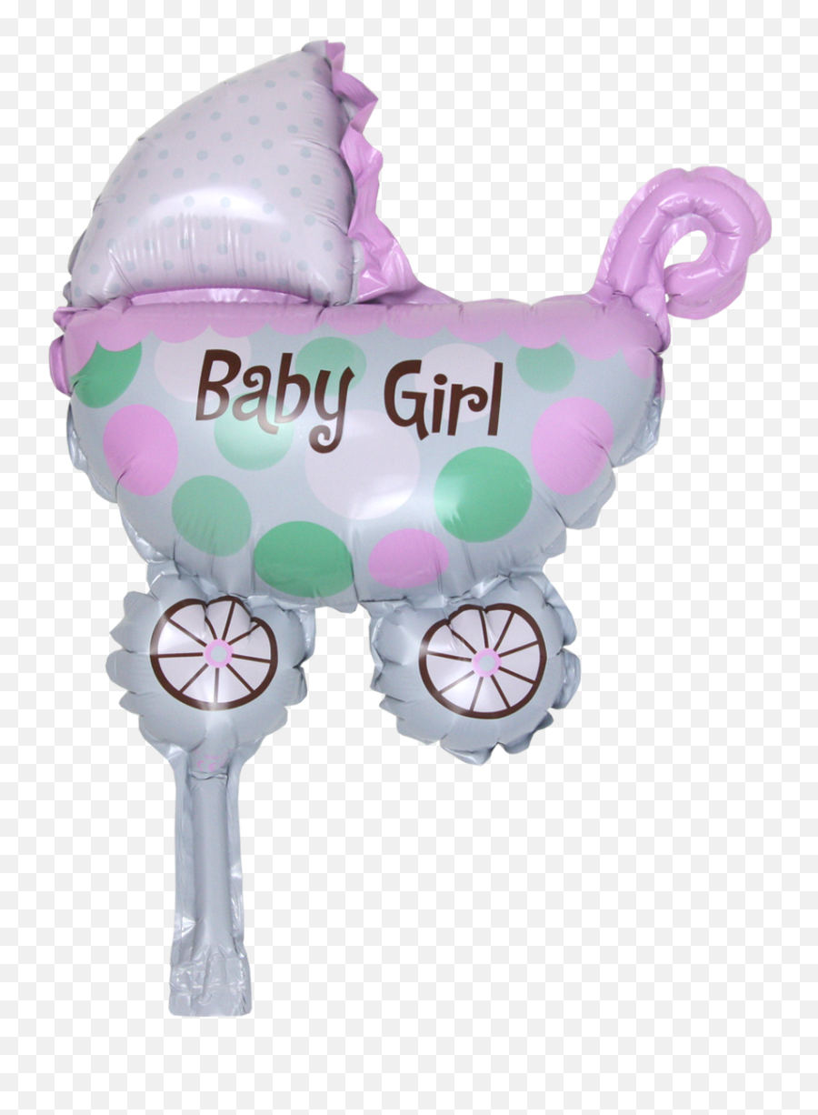 12 Inch Baby Girl Pink Stroller Balloon - Baby Girl Png,Stroller Png