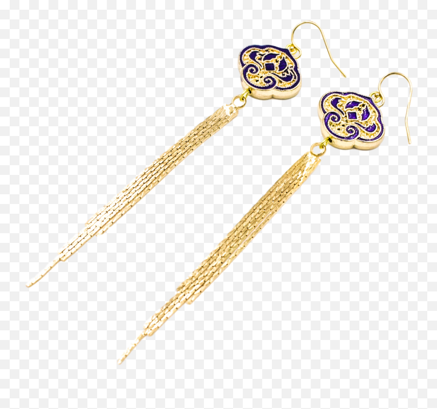 Download Auspicious Clouds Tassel Earrings - Earring Full Solid Png,Tassel Png