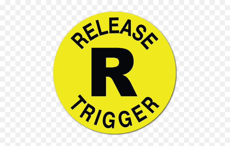 Release Trigger 1 Inch Circle Fluorescent Yellow Stickers - Dot Png,Yellow Circle Logo