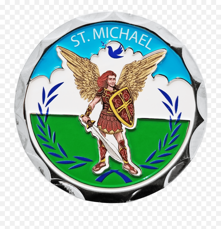 St Michael Confirmation Coin - Psalm 911011 Fictional Character Png,Icon Of St Michael The Archangel