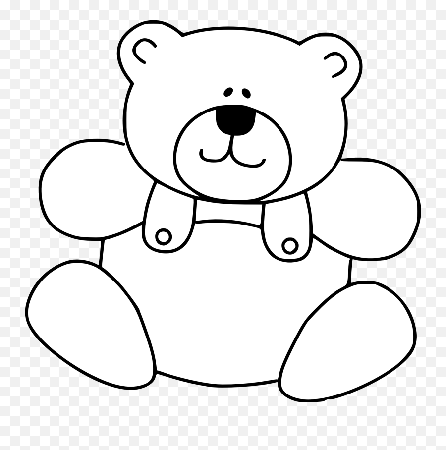 Png Teddy Bear Black And White Transparent - Teddy Bear Images Black And White,K Png