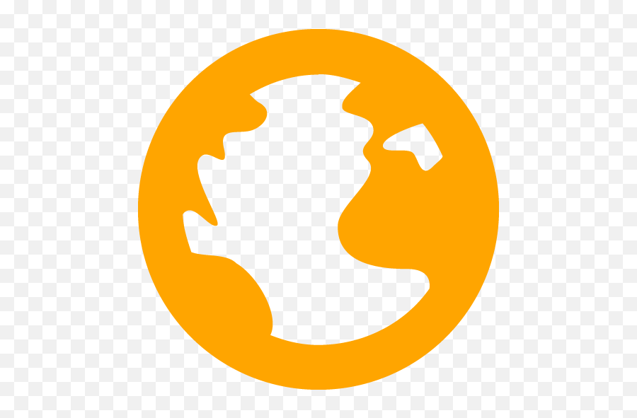 Orange Globe 6 Icon - Free Orange Globe Icons Transparent Brown Earth Icon Png,Google Globe Icon