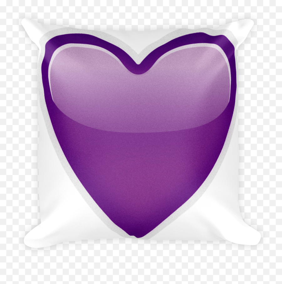 Download Emoji Pillow - Purple Heart Emoji Pillow Purple Portable Network Graphics Png,Hearts Emoji Png