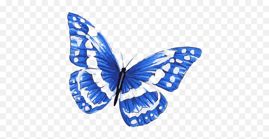 Download Blue Morpho Butterfly Tattoo In Watercolor Art With - White With Blue Butterfly Png,Blue Butterflies Png