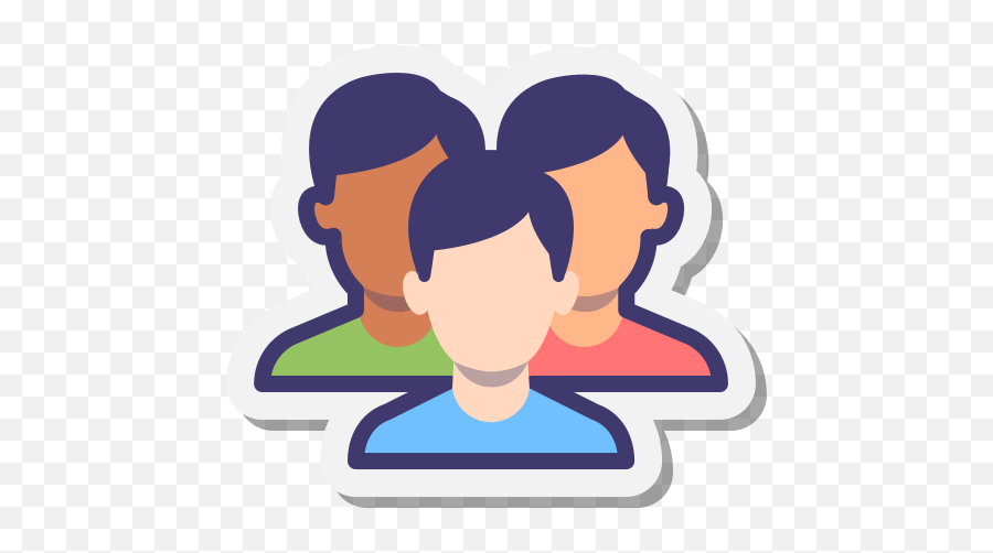 People Icon In Stickers Style - Conversation Png,Icon Stickers Free
