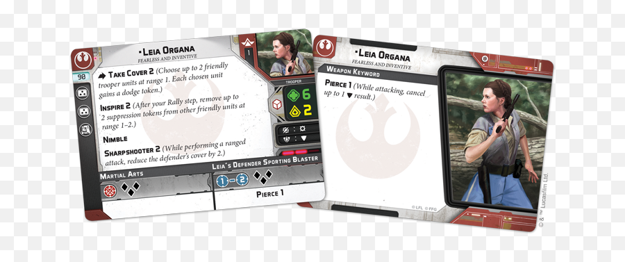 A New Hope - Fantasy Flight Games Lando Calrissian Star Wars Legion Card Png,Princess Leia's Blaster Icon