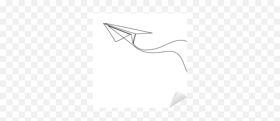 Sticker Continuous Line Drawing Of Paper Airplane Vector - Language Png,Company Icon Vector