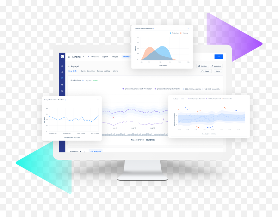 Monitoring Ml Models Performance - Vertical Png,Monitoring & Compliance Icon