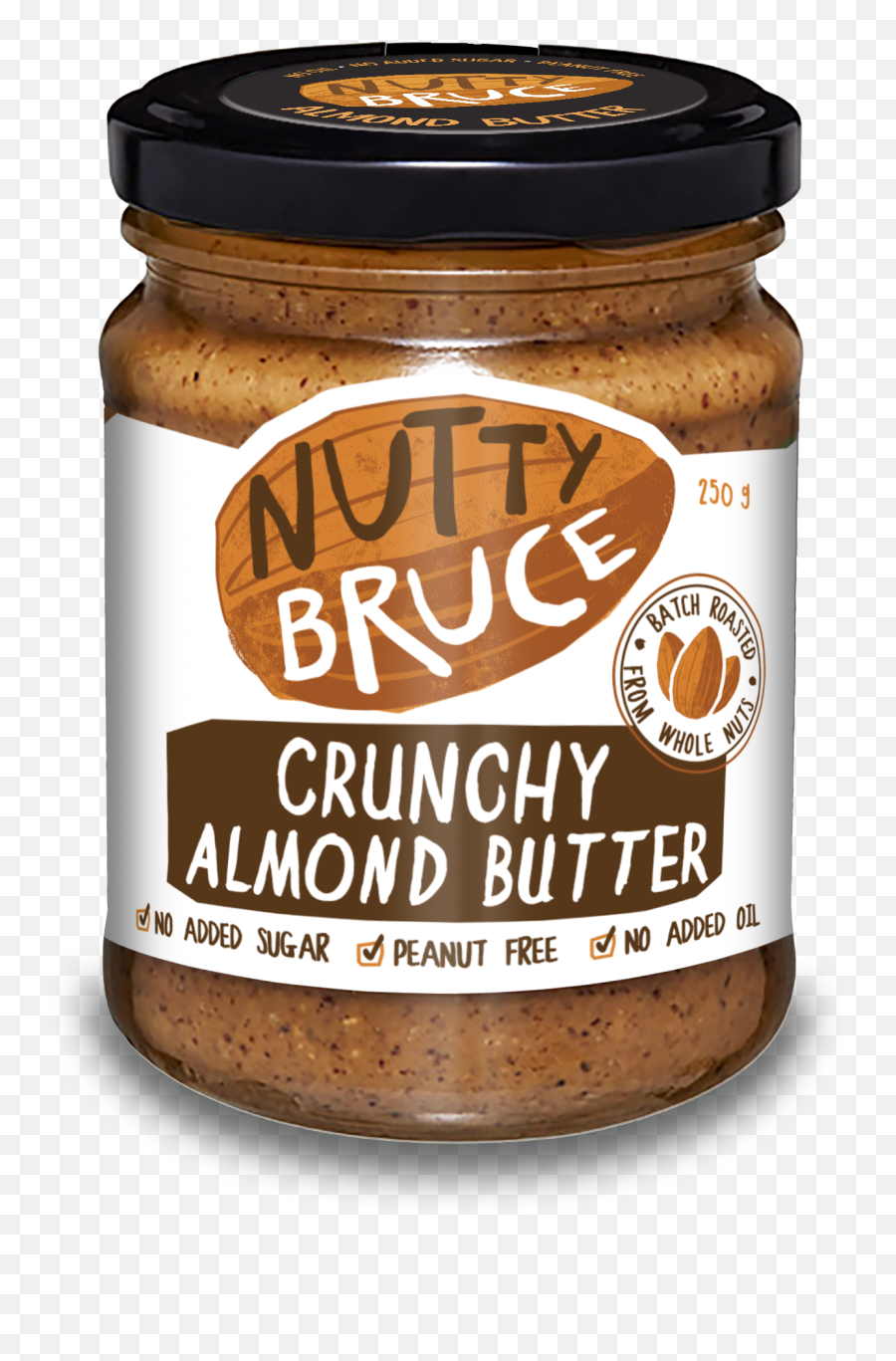 Nutty Bruce Almond Butter Spread - Crunchy 250g Nut Butter Png,Almonds Png