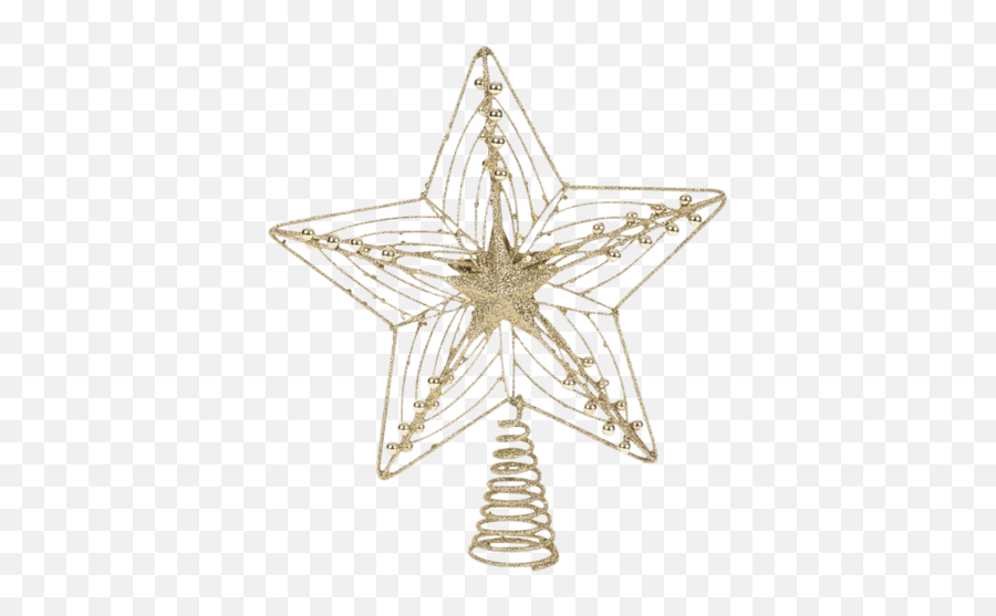 Christmas Tree Decoration Gold Laser Glitter Star - Sketch Png,Gold Glitter Star Png