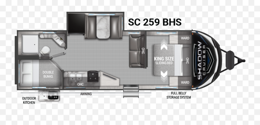 259bhs - Cruiser Rvs Png,5th Wheel Trailer Icon