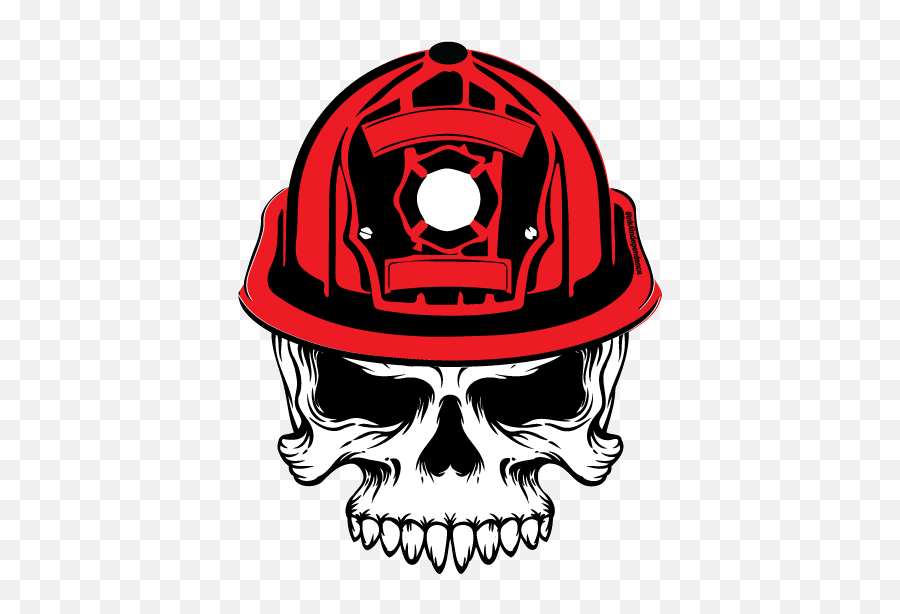 Download Hd Fire Chief Skull Decal - Skull Decals Png,Skull Logo Png