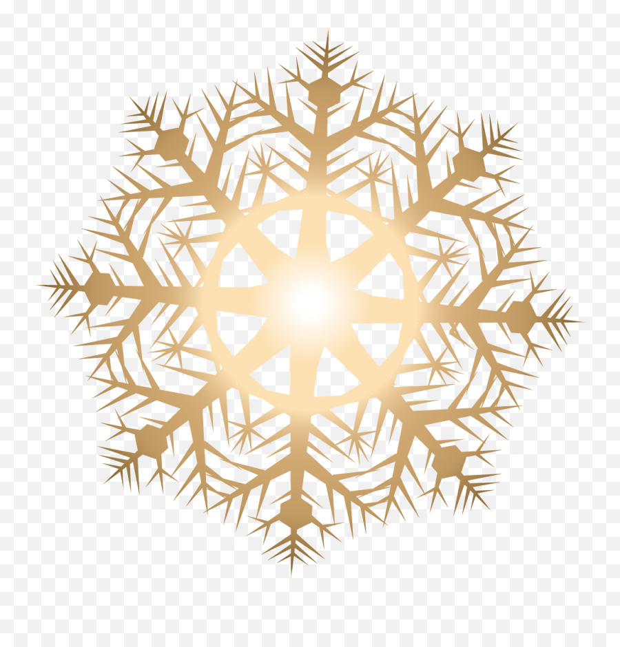 Light Snowflake - Vector Golden Snowflakes Png Download Gold Snowflakes Vector Png,Snowflake Png Transparent Background