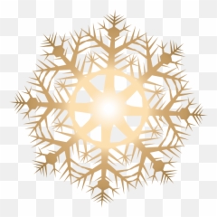 Light Snowflake - Vector Golden Snowflakes Png Download Gold Snowflakes Vector Png,Snowflake Png Transparent Background