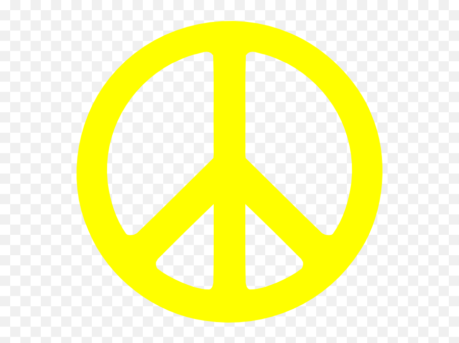 Peace Sign Clipart Yellow - Neon Green Peace Sign Full Yellow Peace Sign Png,Peace Sign Png
