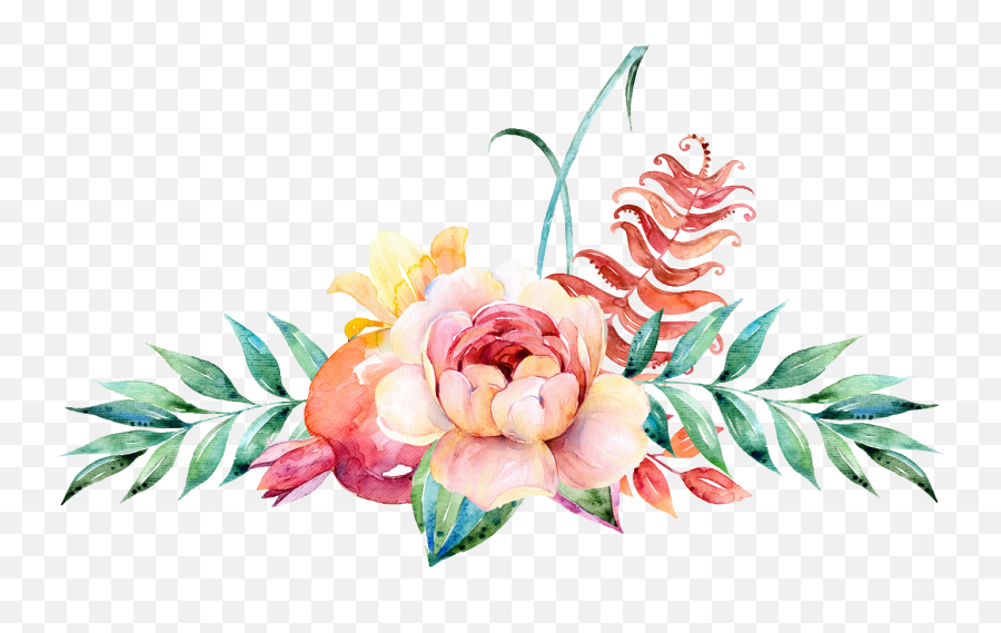 Watercolor Floral Design Transparent PNG