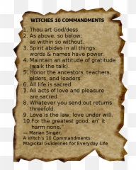 The 10 Commandments Moonsmirror - Witches Commandments Png,Ten Commandments Png