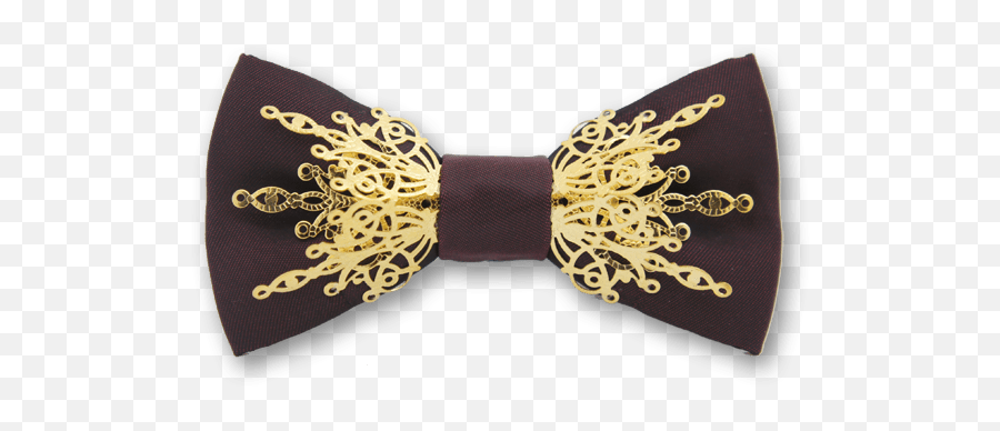 Download Gothic In Purple Gold Bow Tie - Zeostudio Bowtie Paisley Png,Gold Bow Png