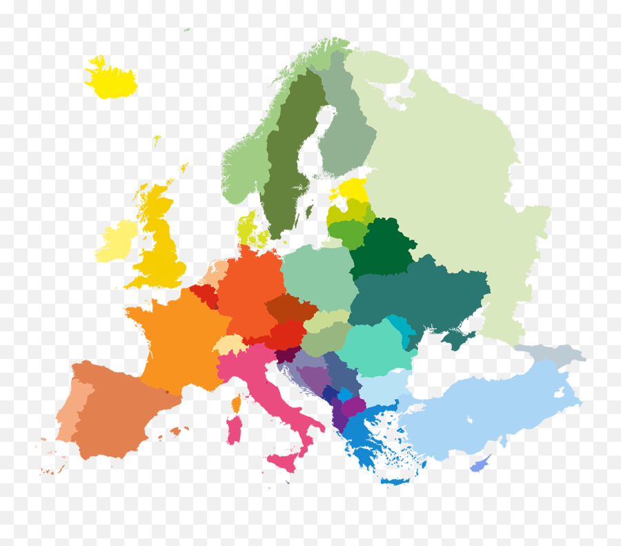 Europe Map Png Vector Black And White - Transparent Europe Map Png,Europe Map Png