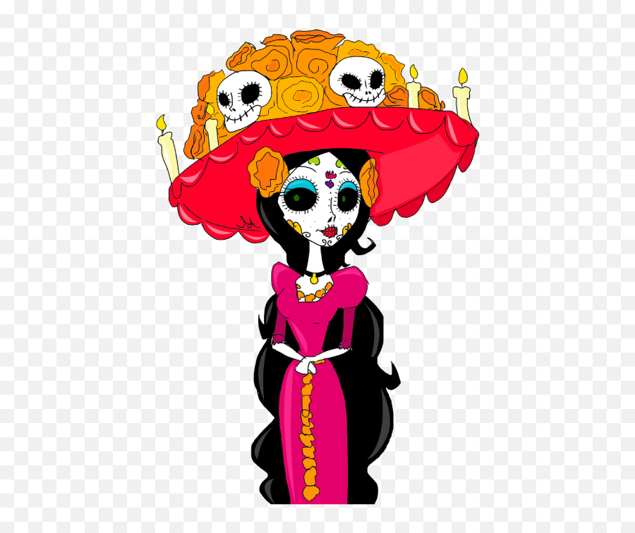 Mexican Catrina Png 3 Image - Mexico Cartoon Day Of The Dead,Catrina Png