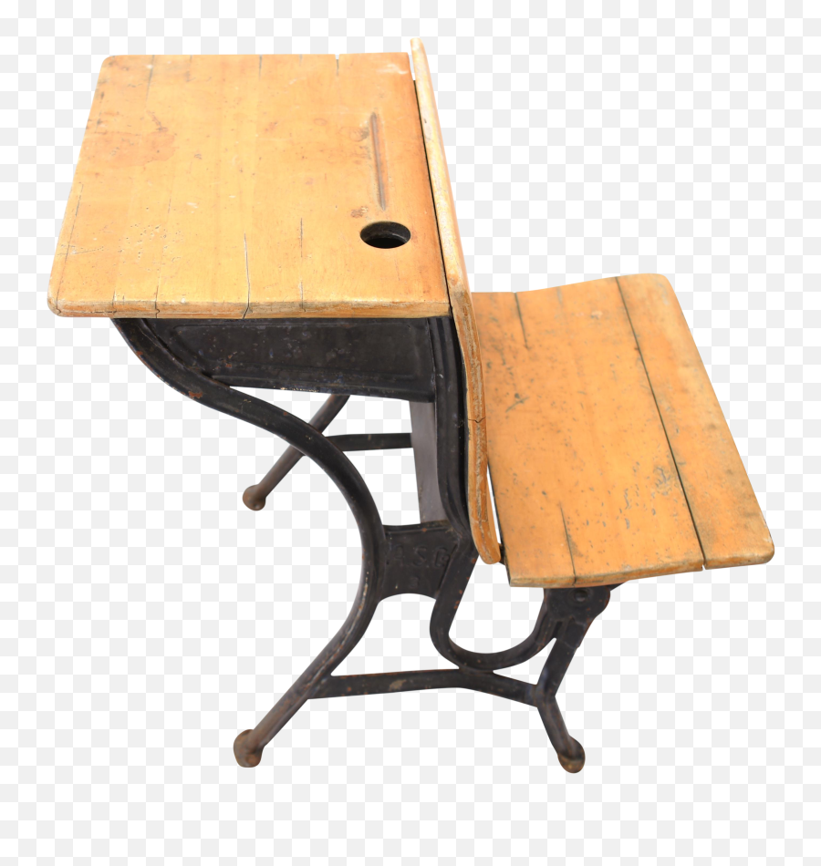 American School Desk Antique - Old School Desk Clipart Png,School Desk Png